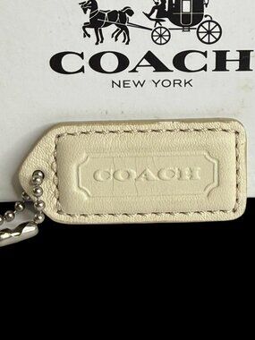 Coach Leather Hangtag – Offwhite (2")